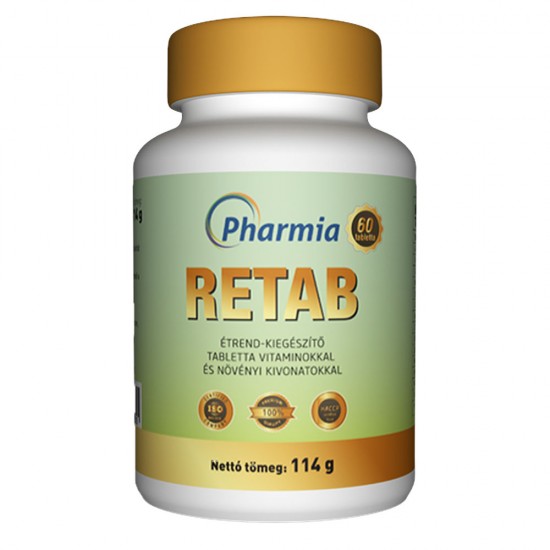 Retab 14 féle vitamin, ásványi anyag és növényi kivonat kombinációja